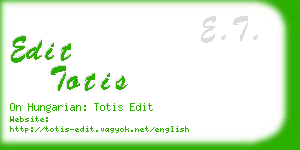 edit totis business card